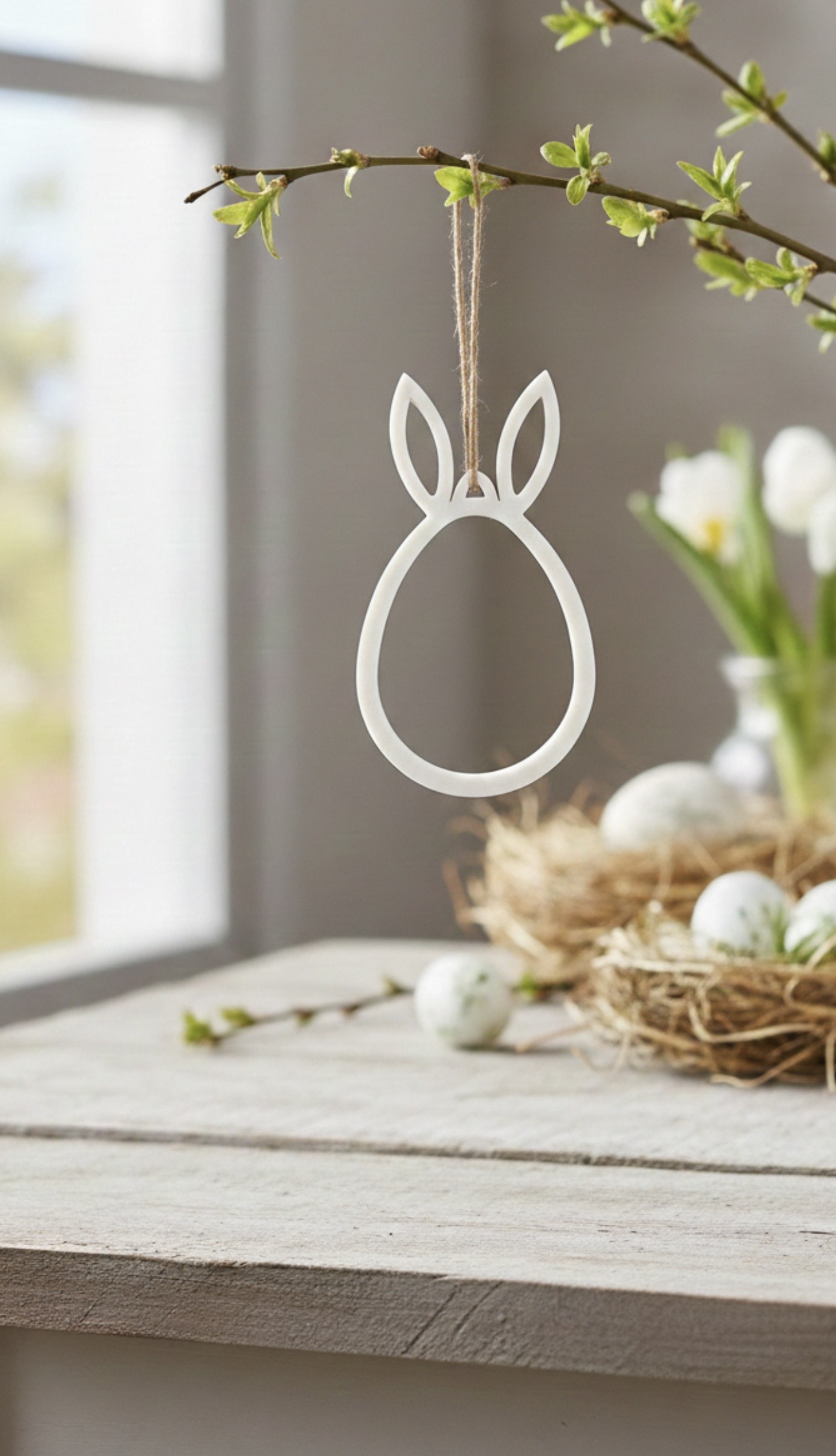 Minimalistische Osteranhänger "Hasenohr" – Scandi Style