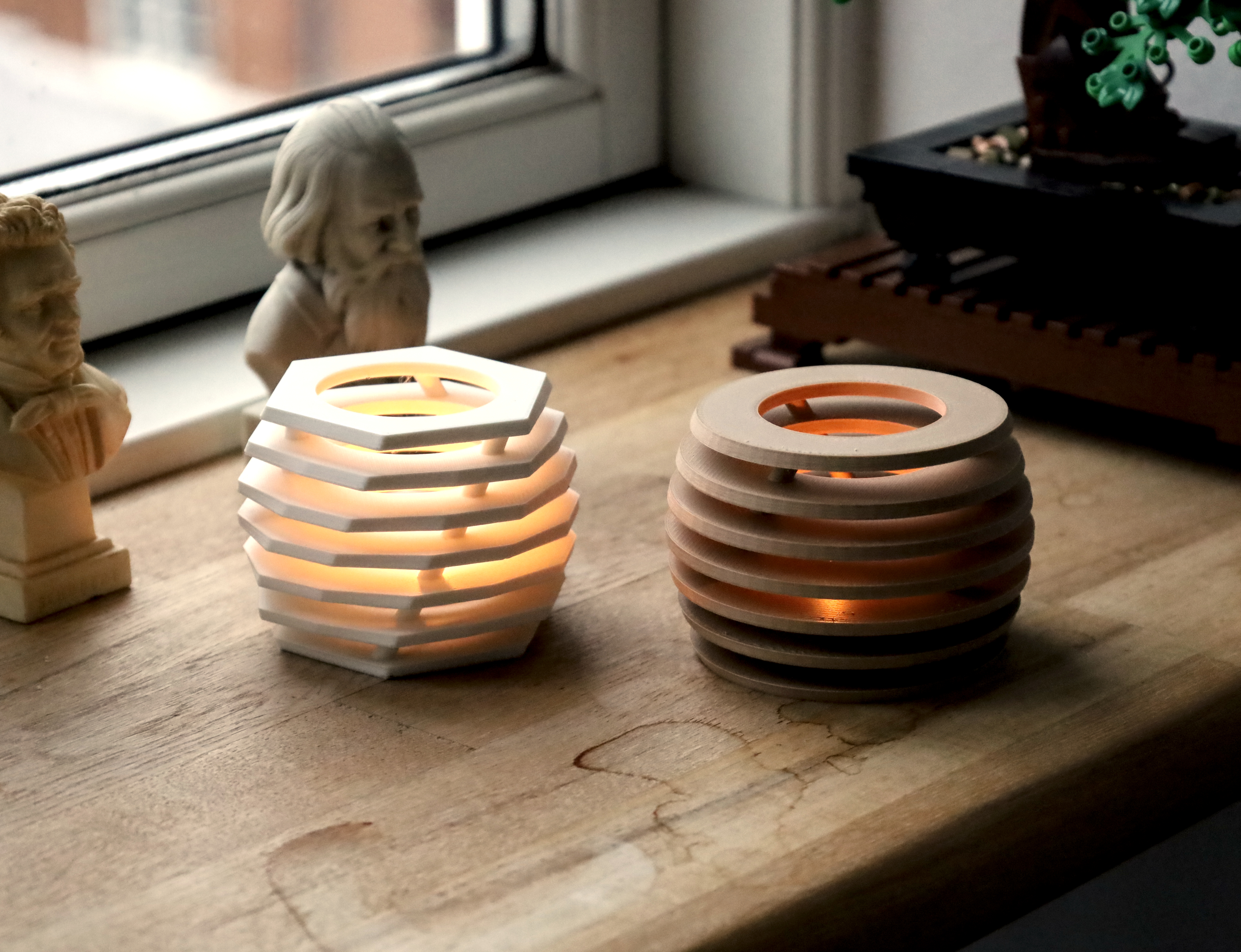 Stackable see-through tealight