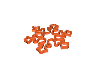 Snowflake shape Christmas tree ornament by 3Dnuthead | Download free