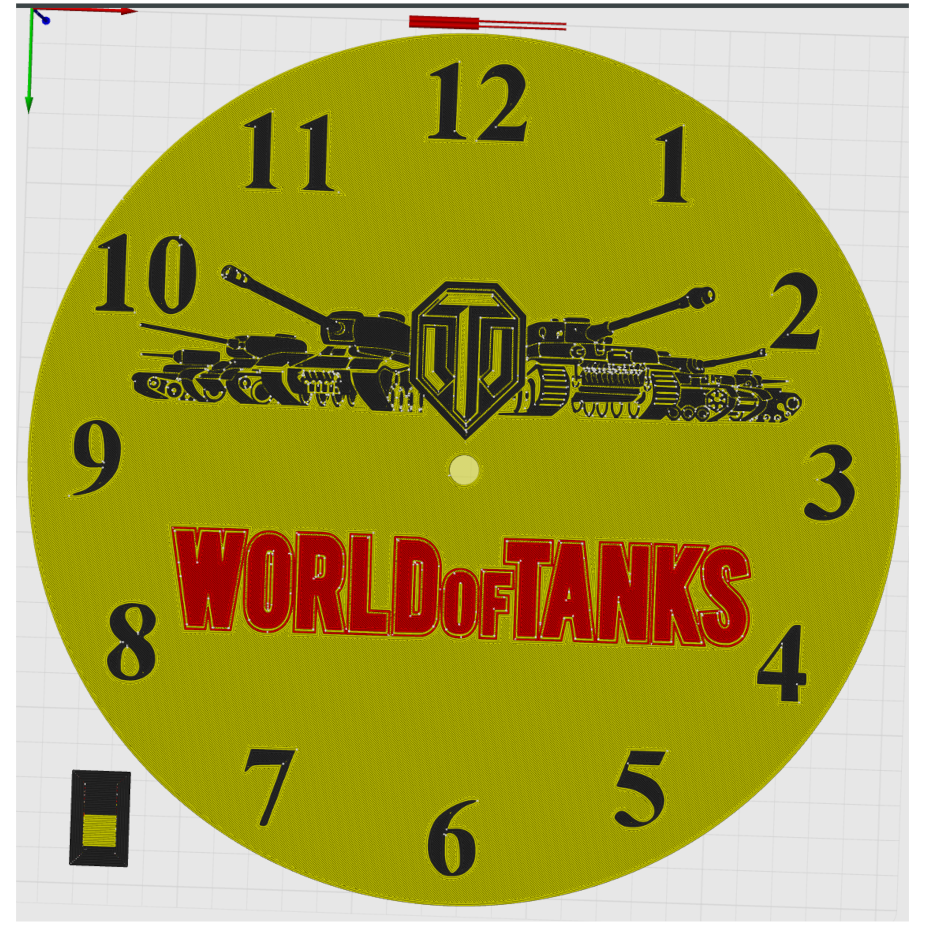 Wot clock multicolor