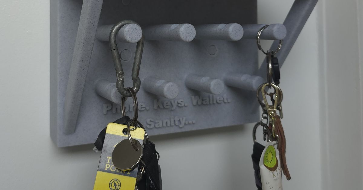 Wall mount key holder with tray by Meltiverse | Download free STL model ...