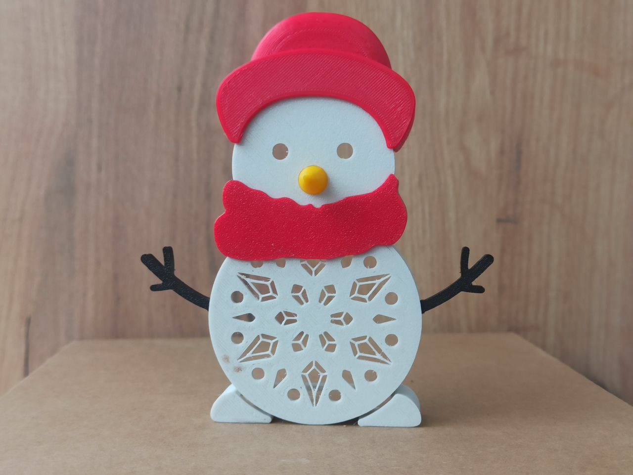 Snowman LED Tealight Holder