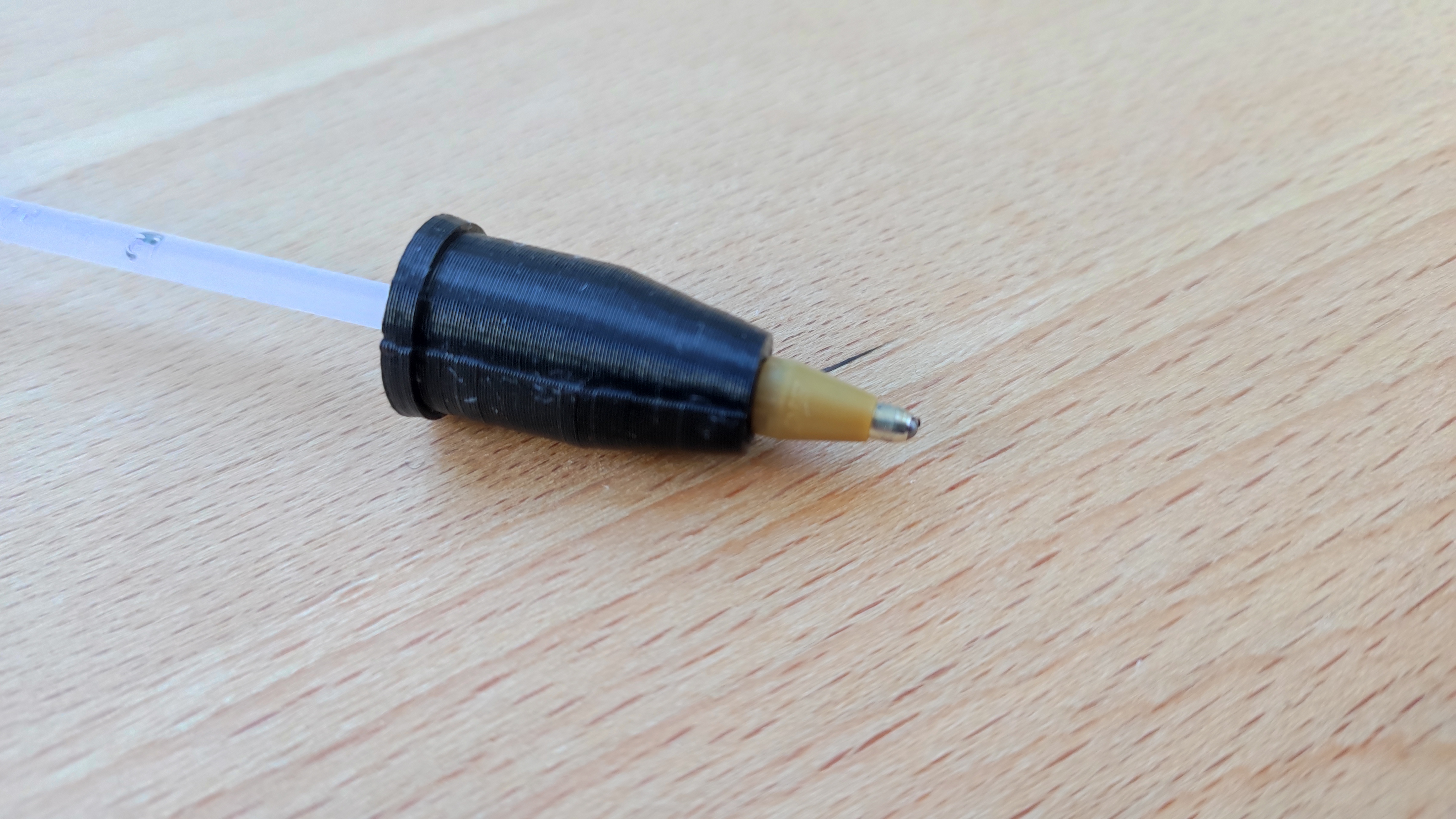 BIC ballpoint pen tip adapter for a Vevor vinyl cutter