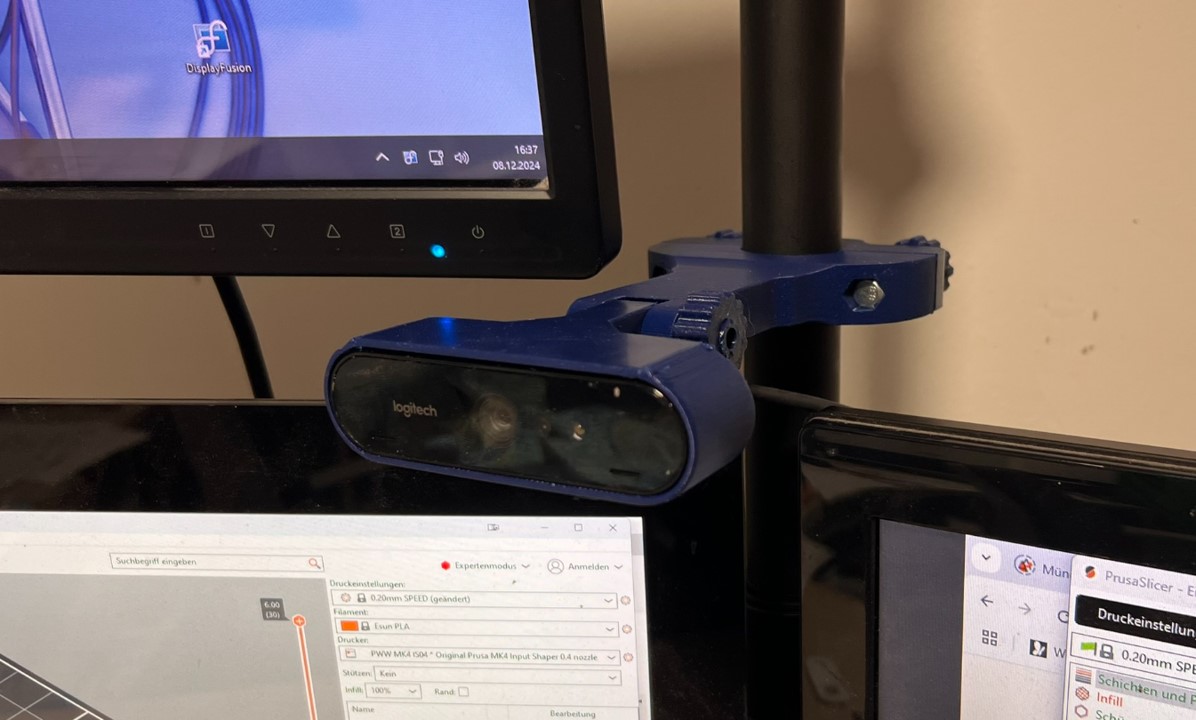 Monitor Befestigung Logitech Brio / Logitech Brio monitor mount
