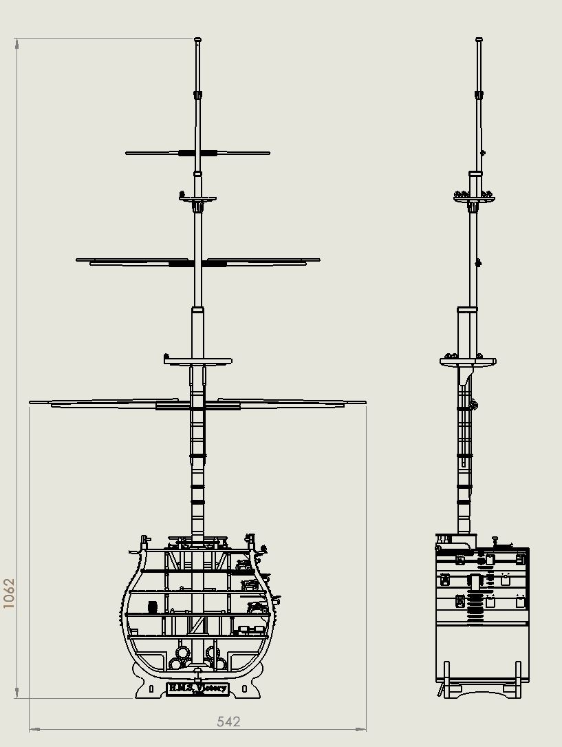 Miniatura 6 do modelo 3D HMS Victory Cross Section