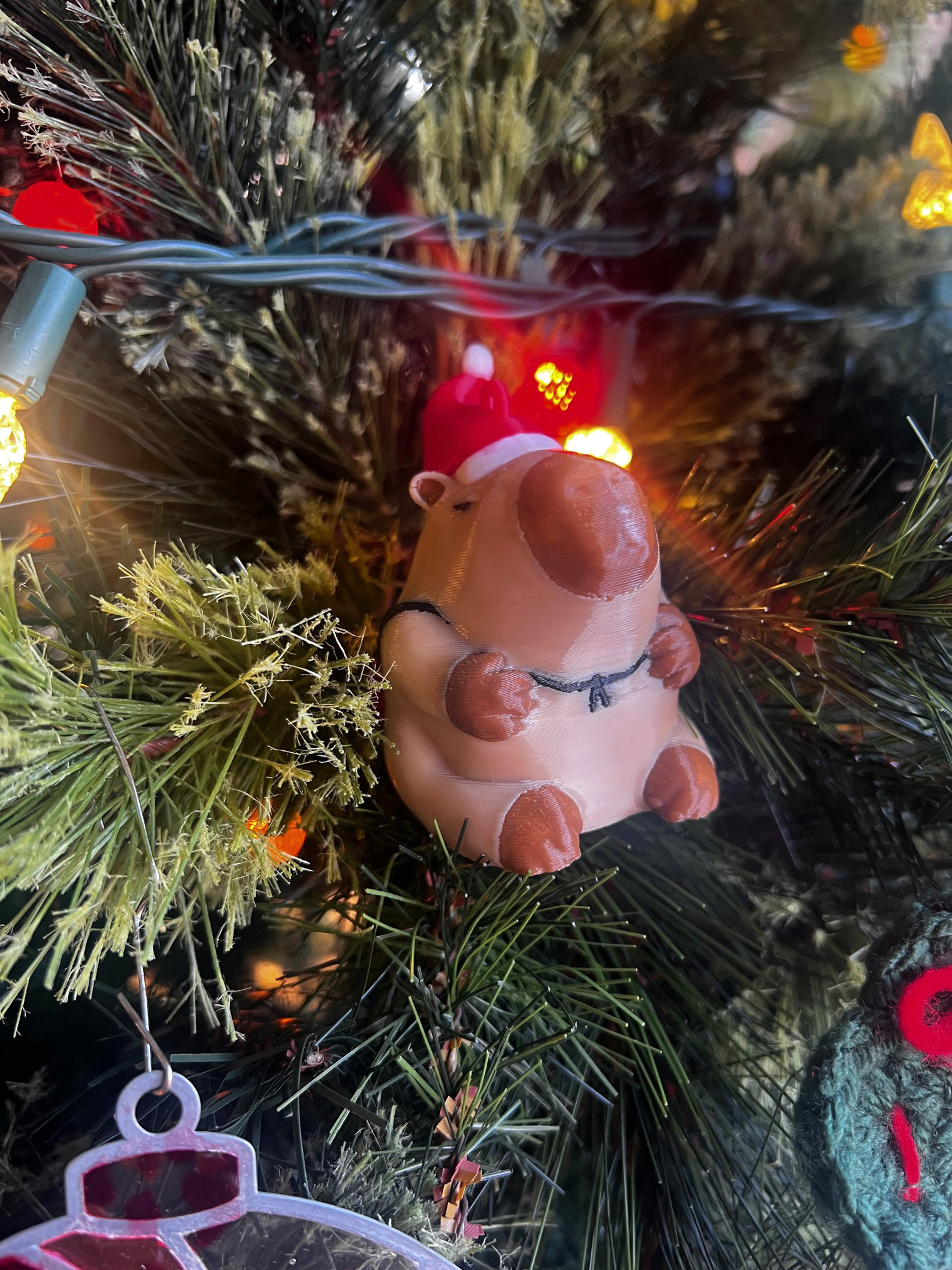 Santipaw the Christmas Capybara Ornament Figurine — thumbnail 4