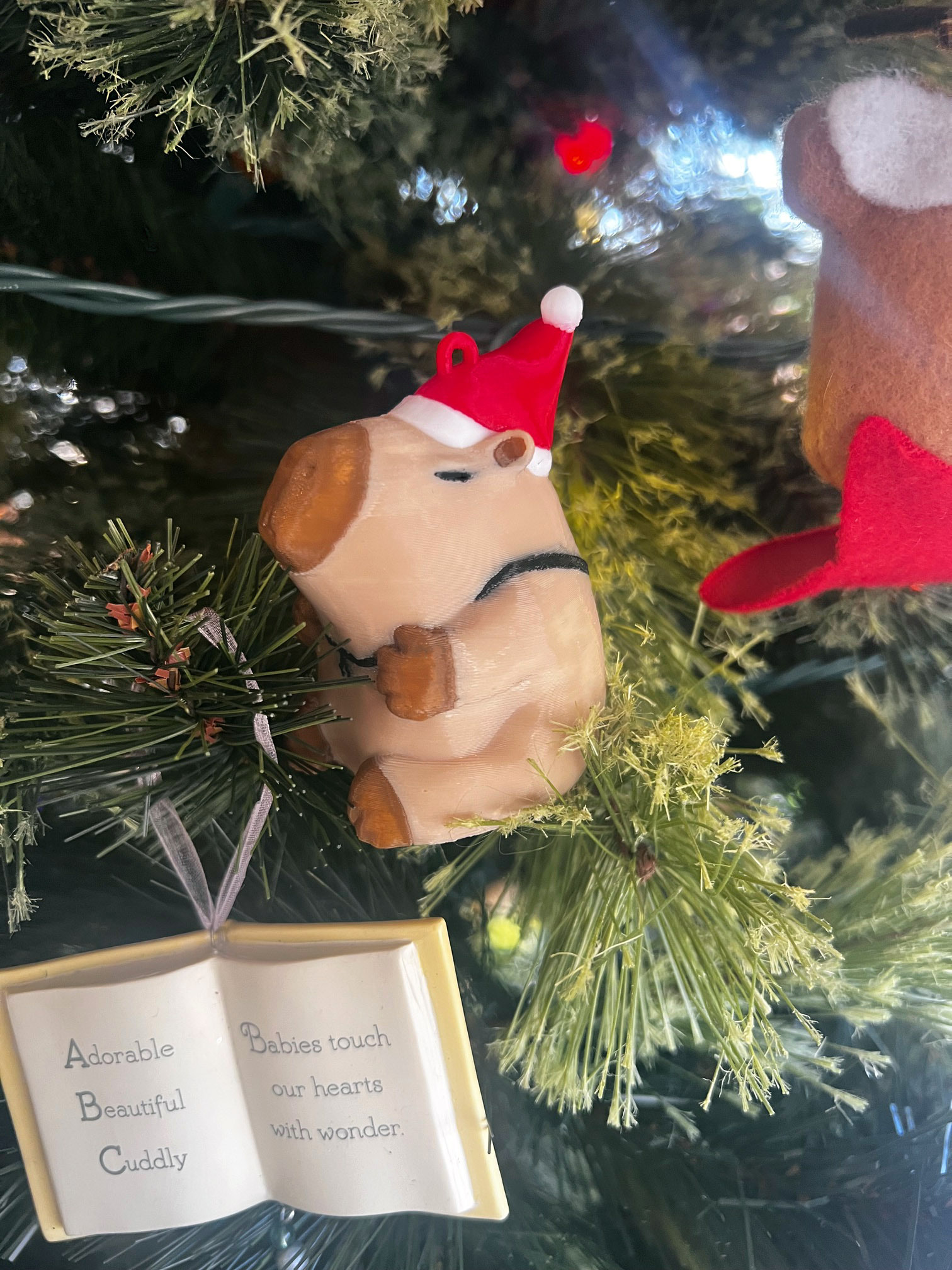 Santipaw the Christmas Capybara Ornament Figurine — thumbnail 9