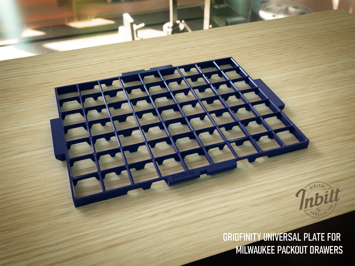 Universal Gridfinity Plate for Milwaukee Packout Drawers - Slim & Regular Compatible