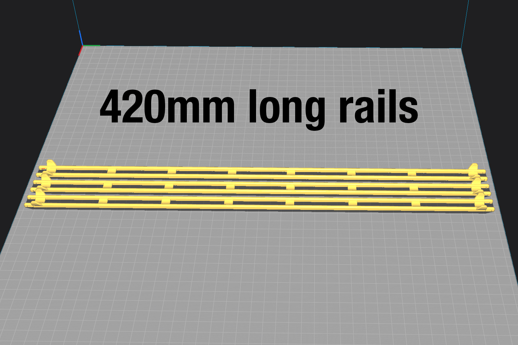 420mm long - Gravitrax Compatible Straight Rails