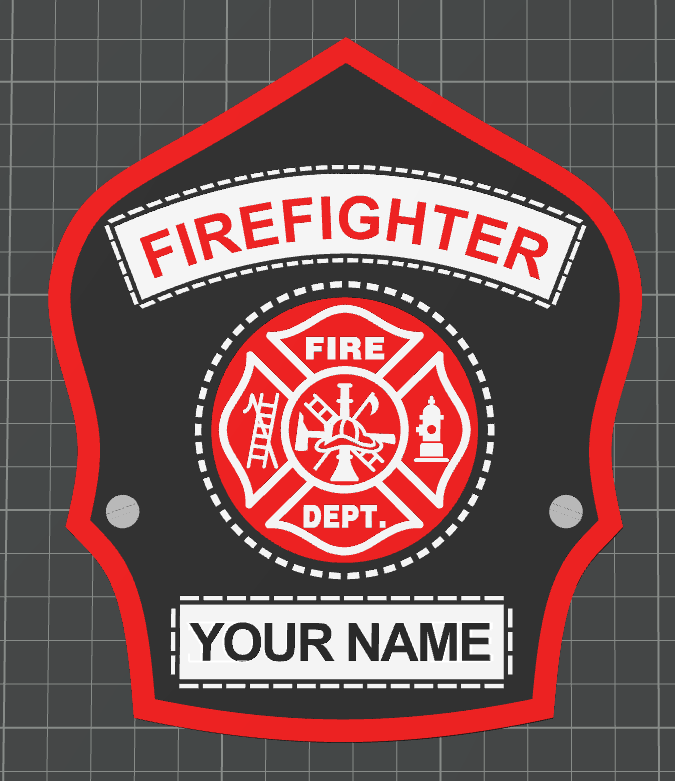 Firefighter Helmet Shield - Editable — miniatura 2