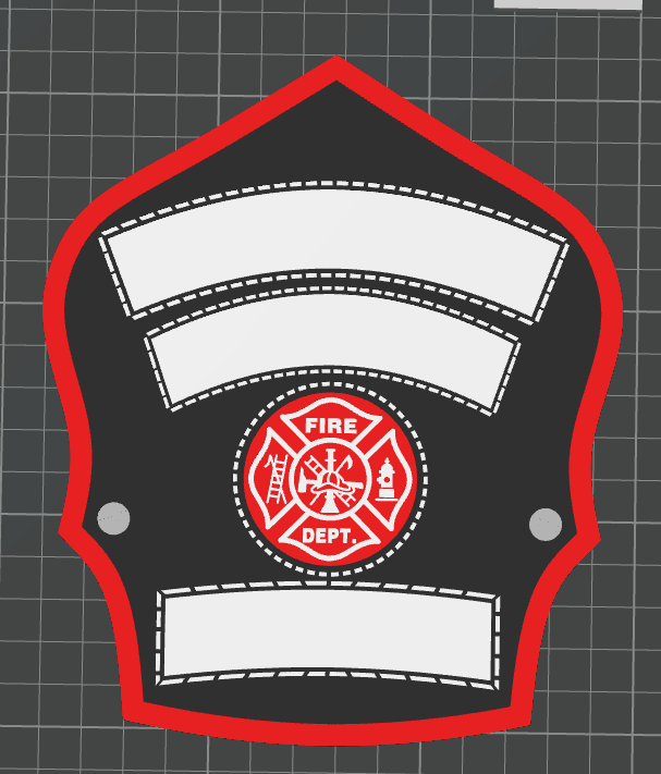 Firefighter Helmet Shield - Editable — miniatura 3
