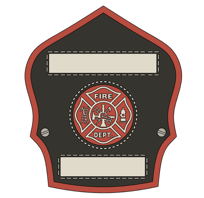 Firefighter Helmet Shield - Editable — miniatura 5