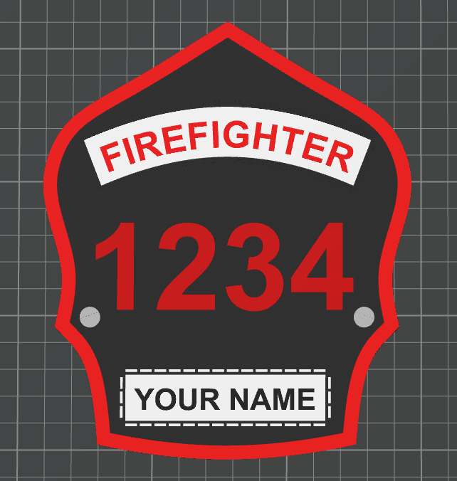 Firefighter Helmet Shield - Editable — miniatura 6