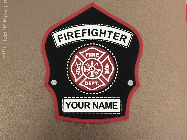 Firefighter Helmet Shield - Editable