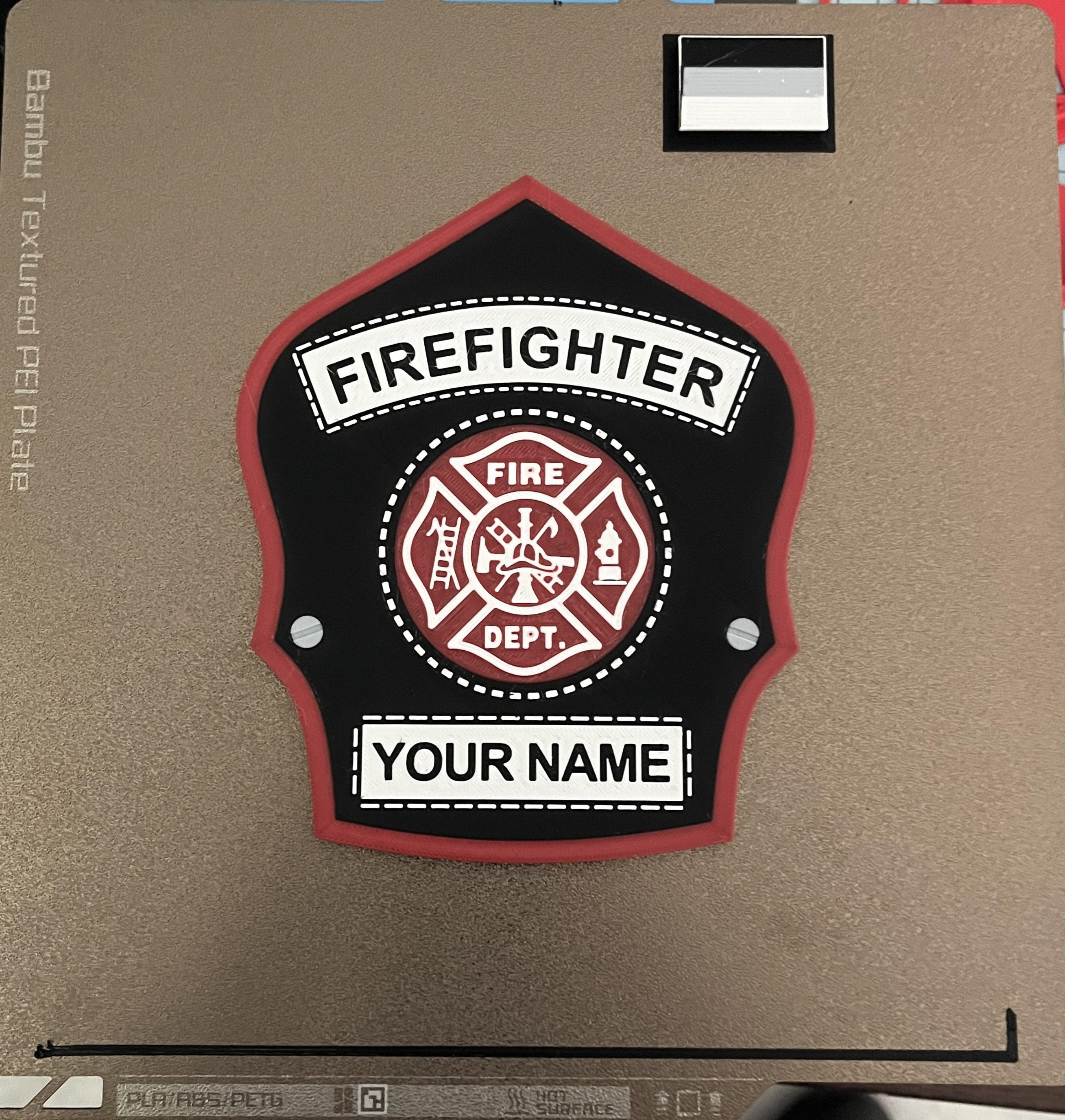 Firefighter Helmet Shield - Editable