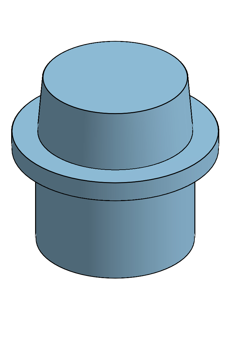 Spool with open end (tapered)