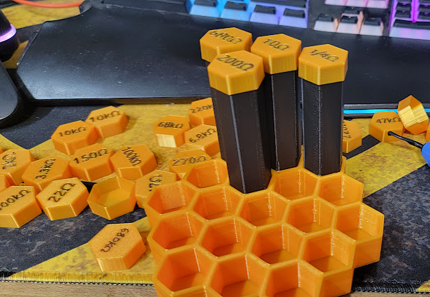Resistor Honeycomb Organizer