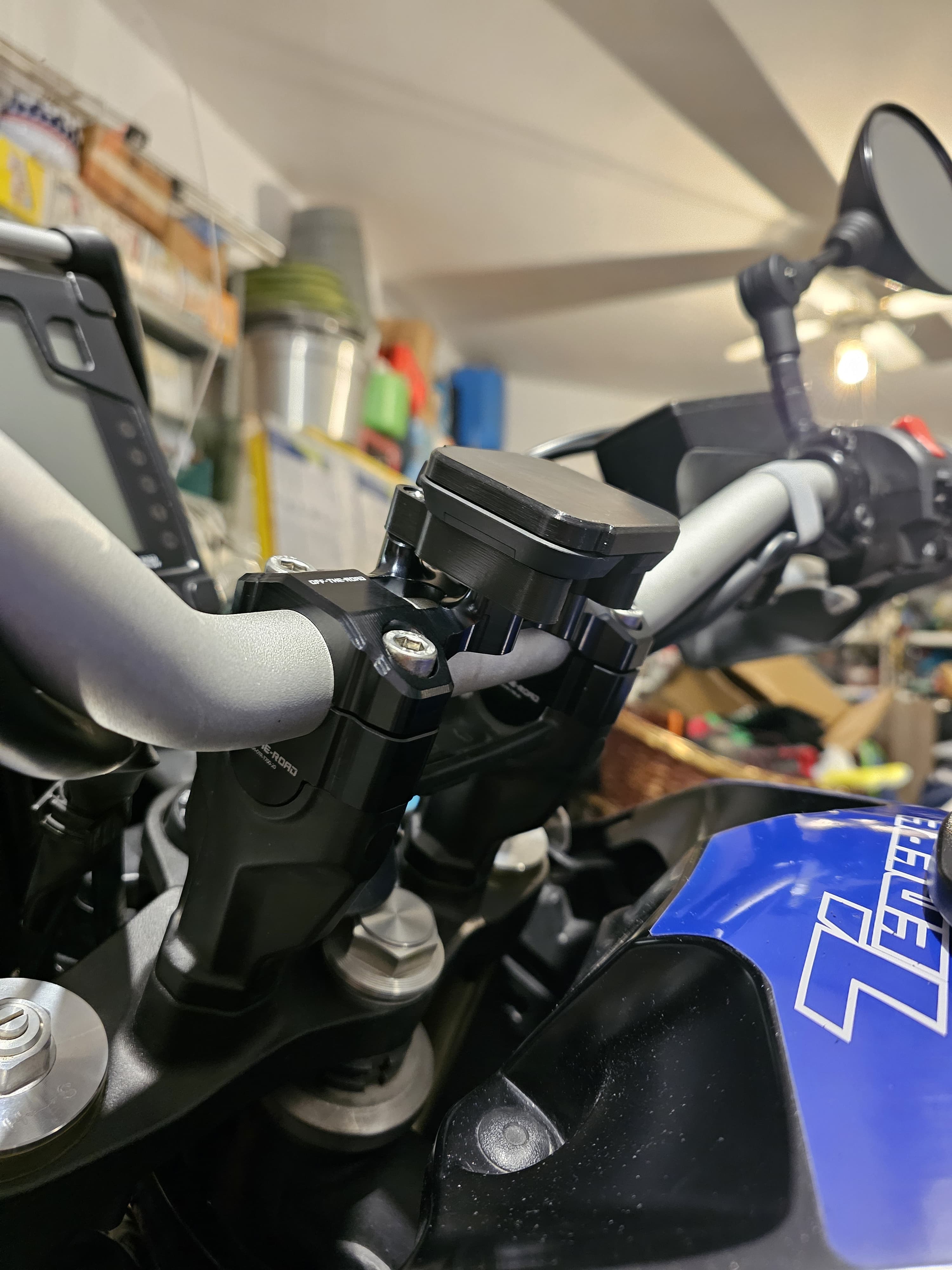 Handlebar crossplate for Navigation / GPS mount Yamaha Tenere 700 OFF-THE-ROAD OTR for ZUMO XT