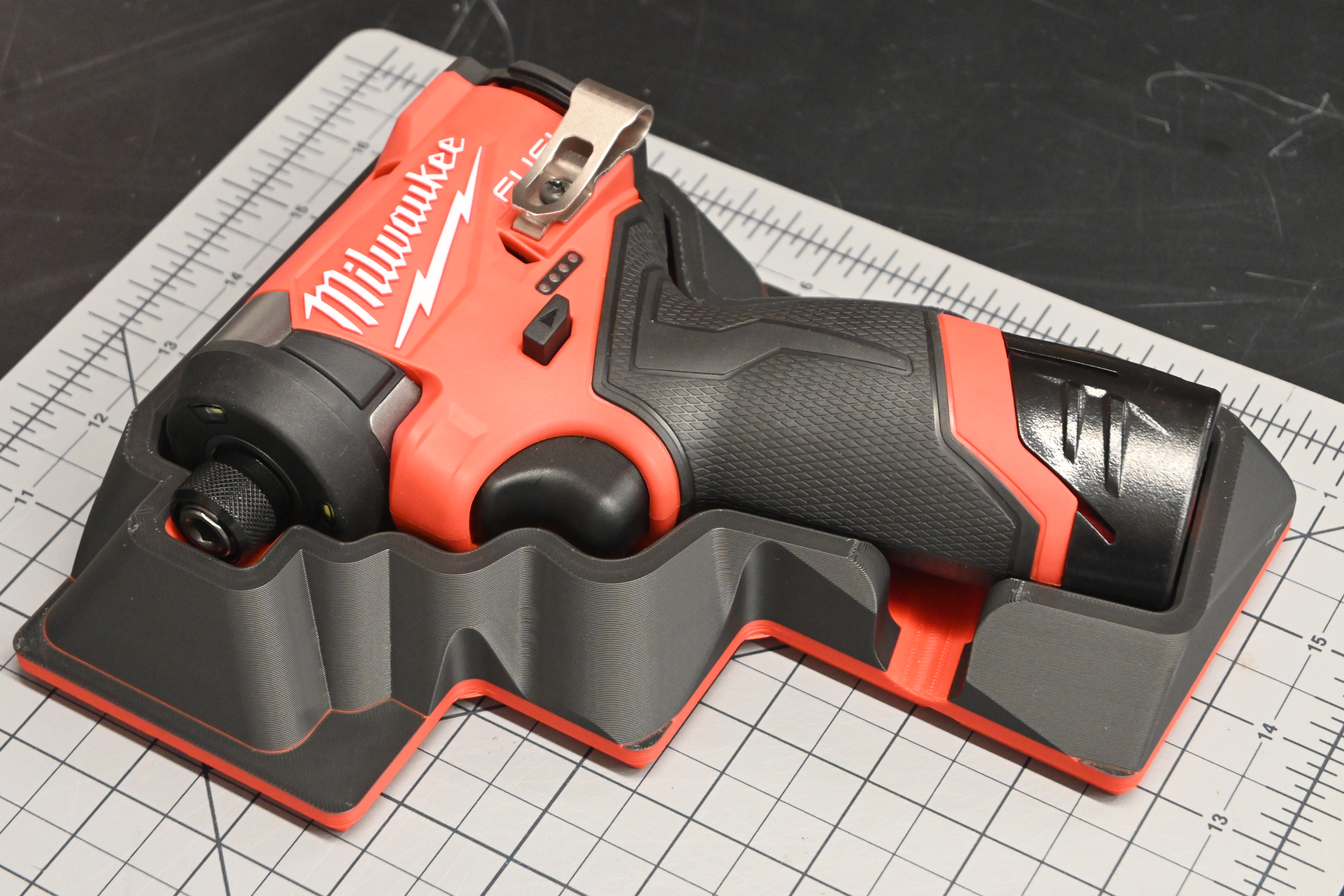 Gridfinity Shadow Tray- Milwaukee Fuel Impact Driver 3453-20