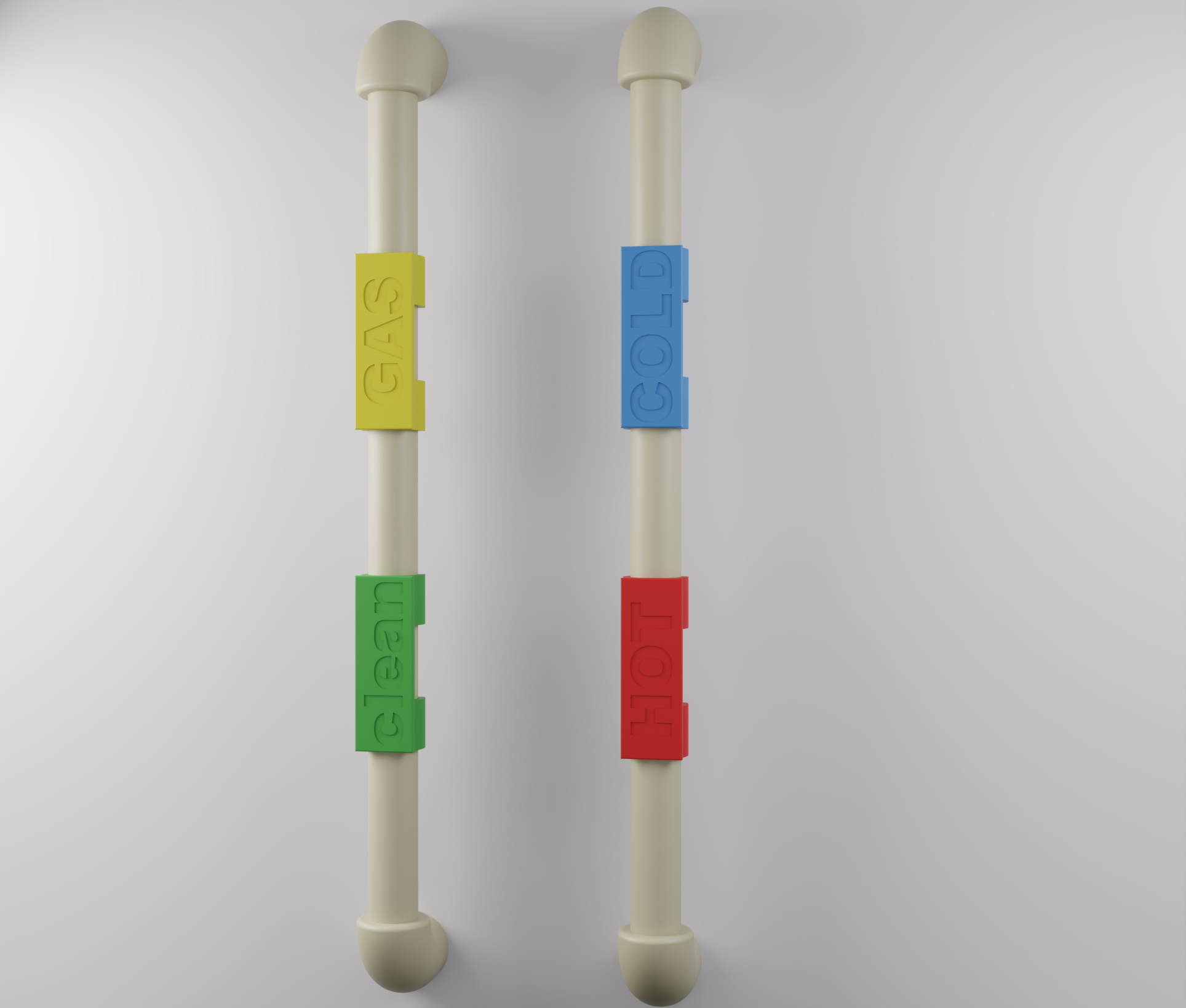 Miniatura 2 do modelo 3D Color-Coded Pipe Labels