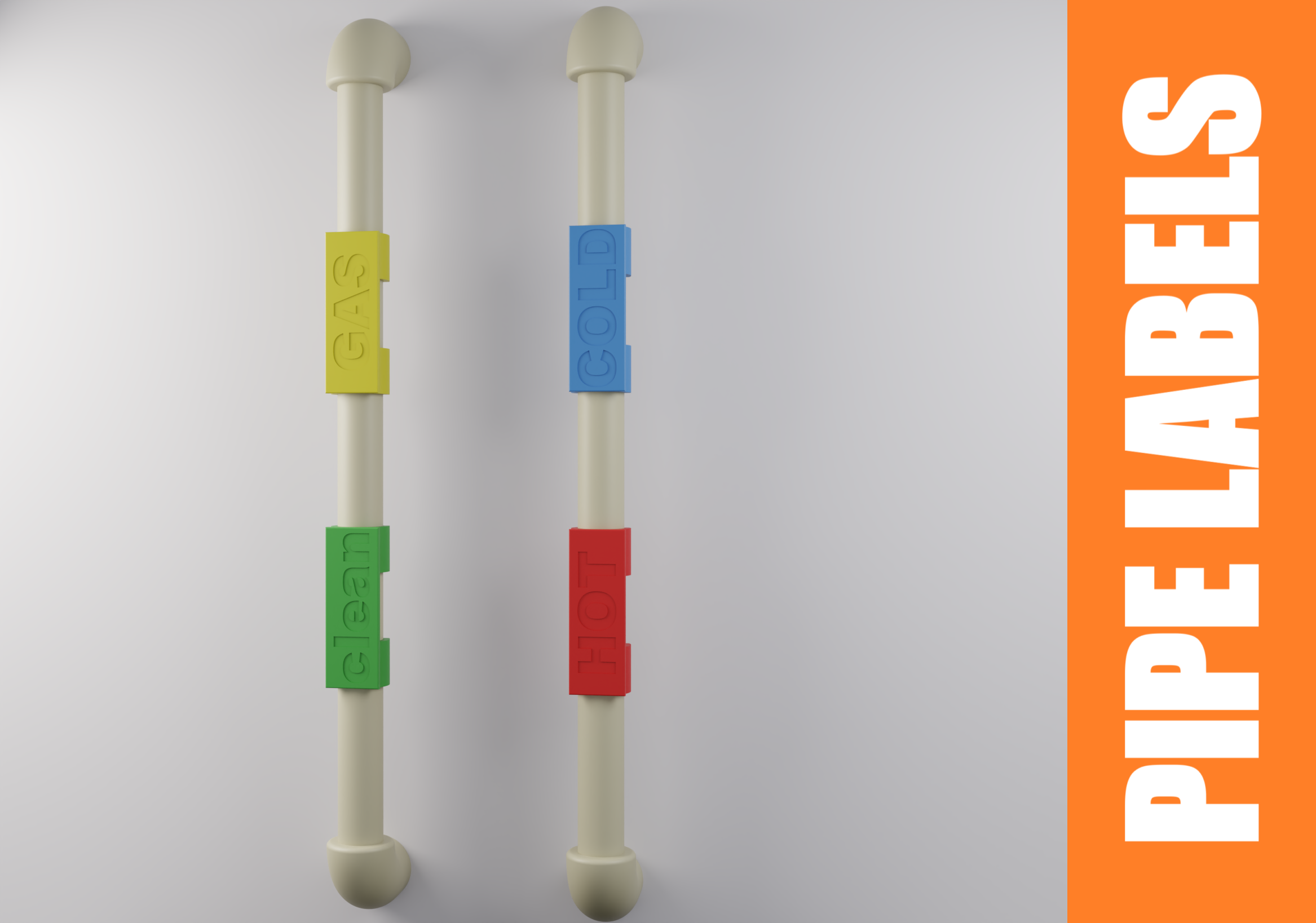 Color-Coded Pipe Labels