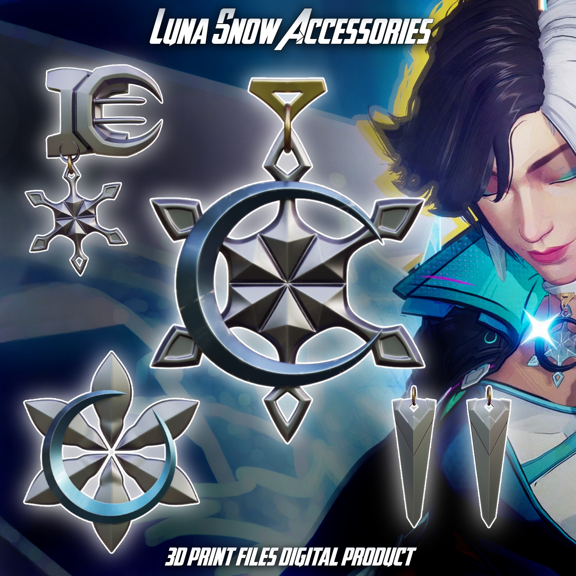 Luna Snow Cosplay Accessories Outfit Marvel Rivals