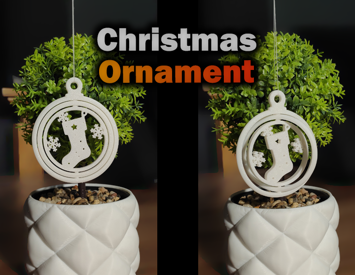 Spinning Christmas Ornament (Sock cutout)