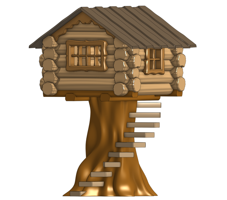 Miniatura 7 do modelo 3D Log Tree House