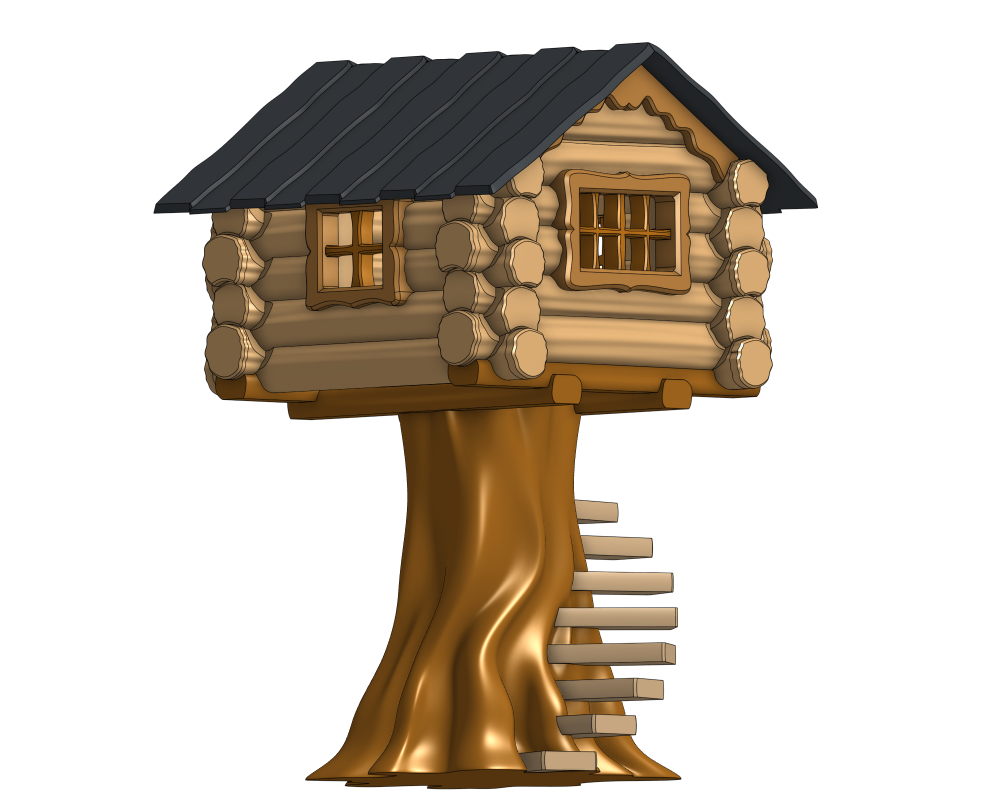 Miniatura 6 do modelo 3D Log Tree House
