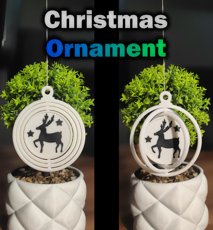 Spinning Christmas Ornament (Reindeer) by Pitrus3D Download free STL Spinning Christmas Ornament (Reindeer) by Pitrus3D Download free STL