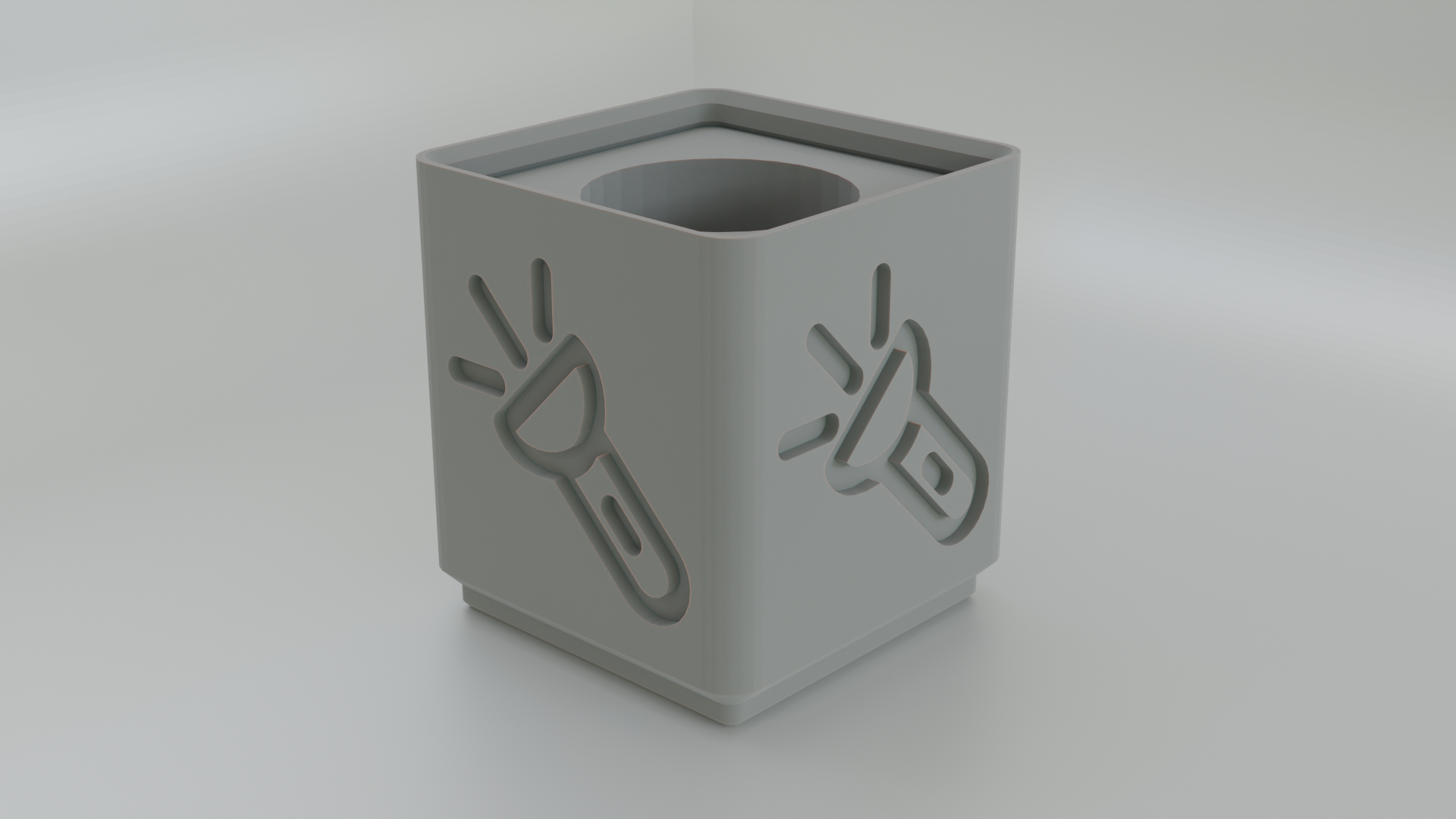 Gridfinity Flashlight Holder 1x1x6