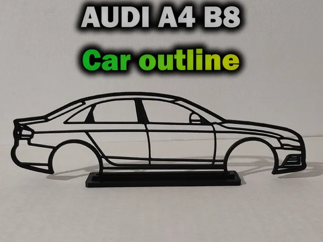 AUDI A4 B8 Car Outline \ WallArt