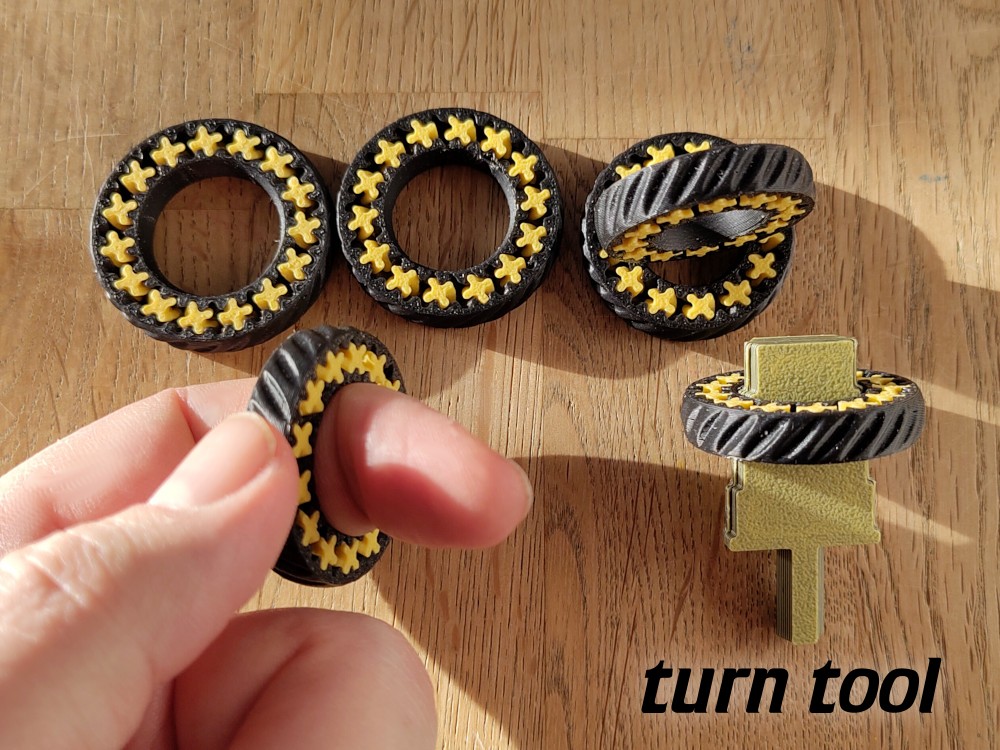 fidget gear ring with turn tool