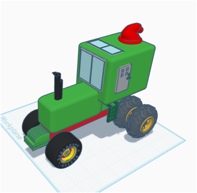 Christmas tractor