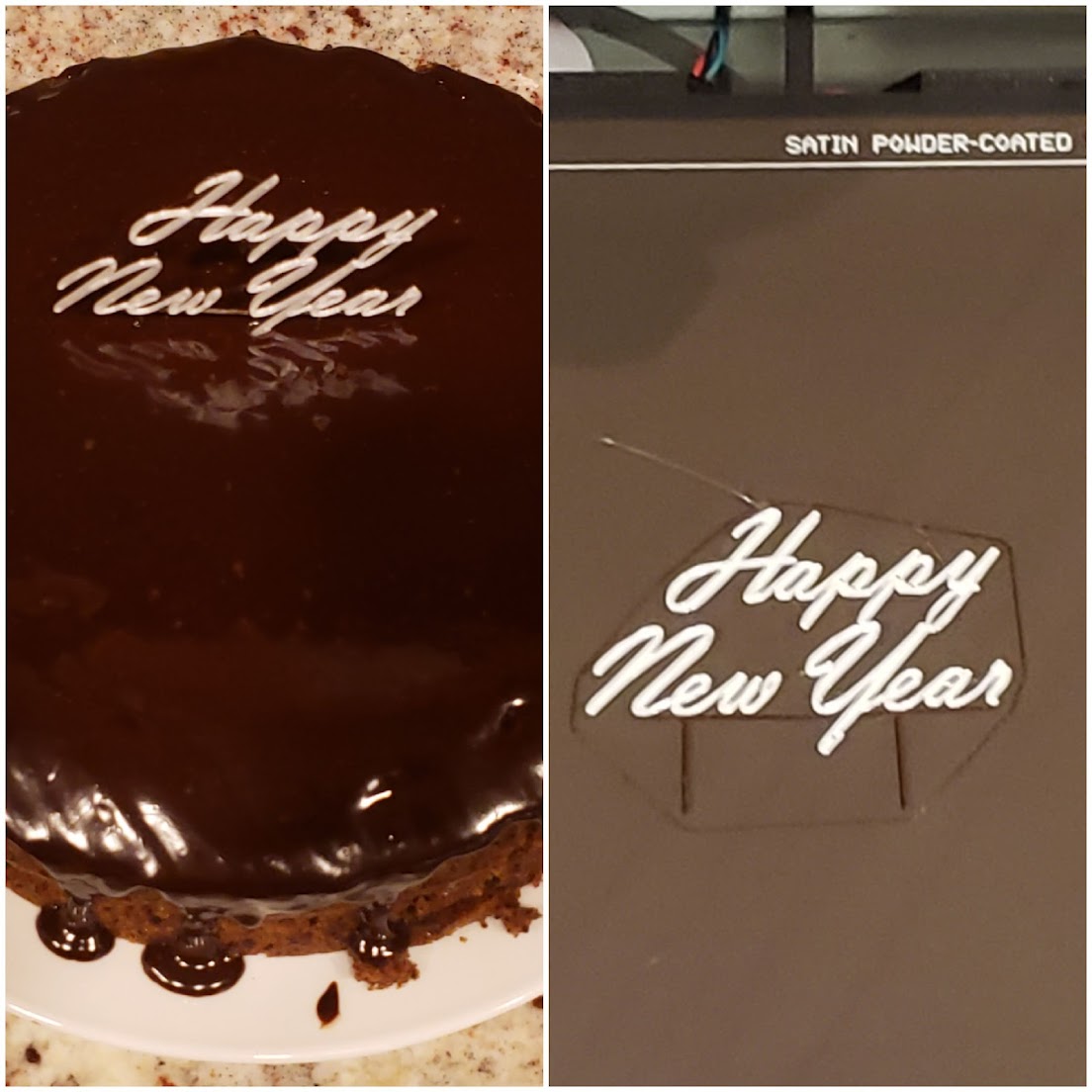 Happy New Year cake topper