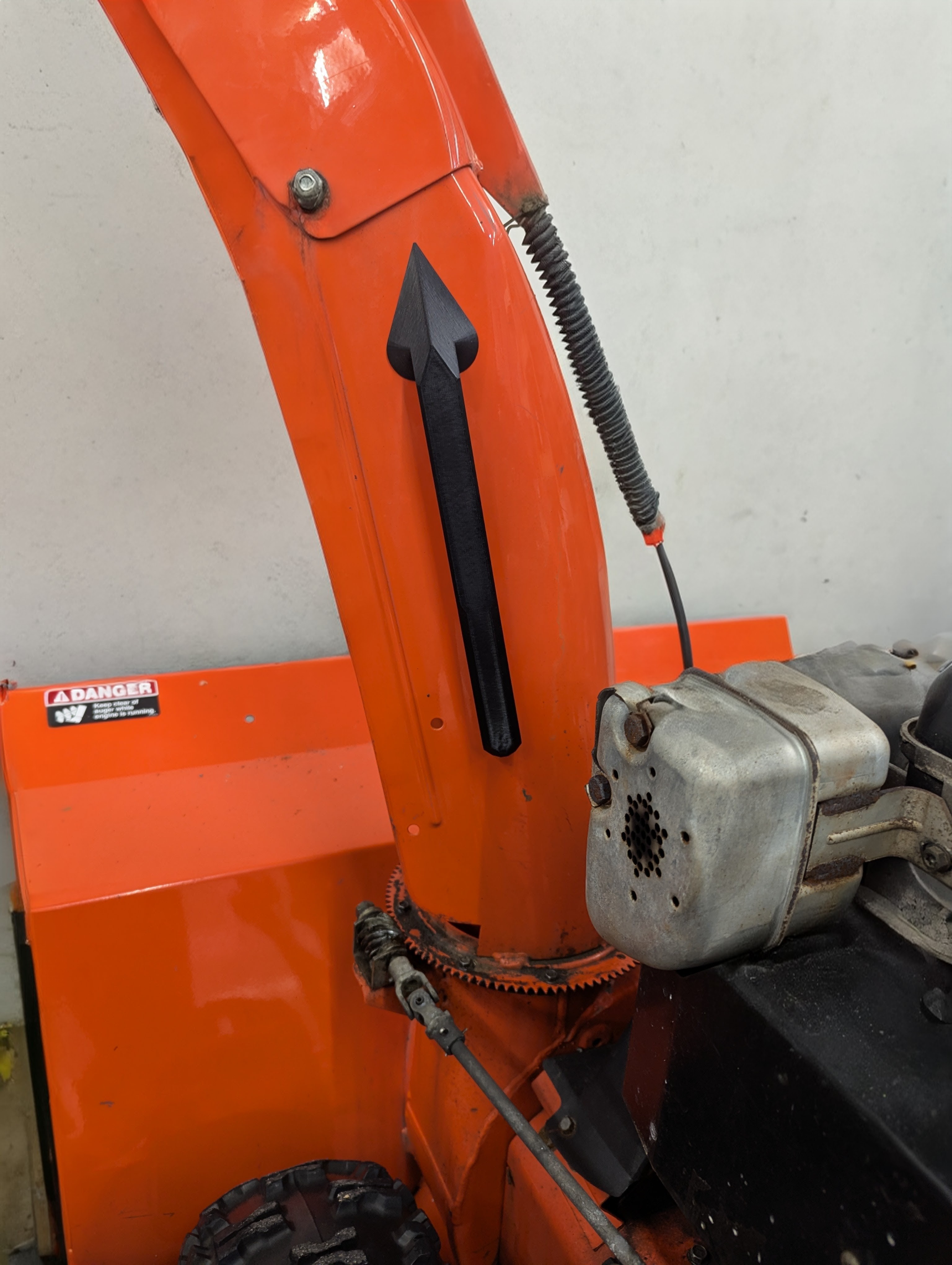 Magnetic Snowblower Chute Clearing Tool