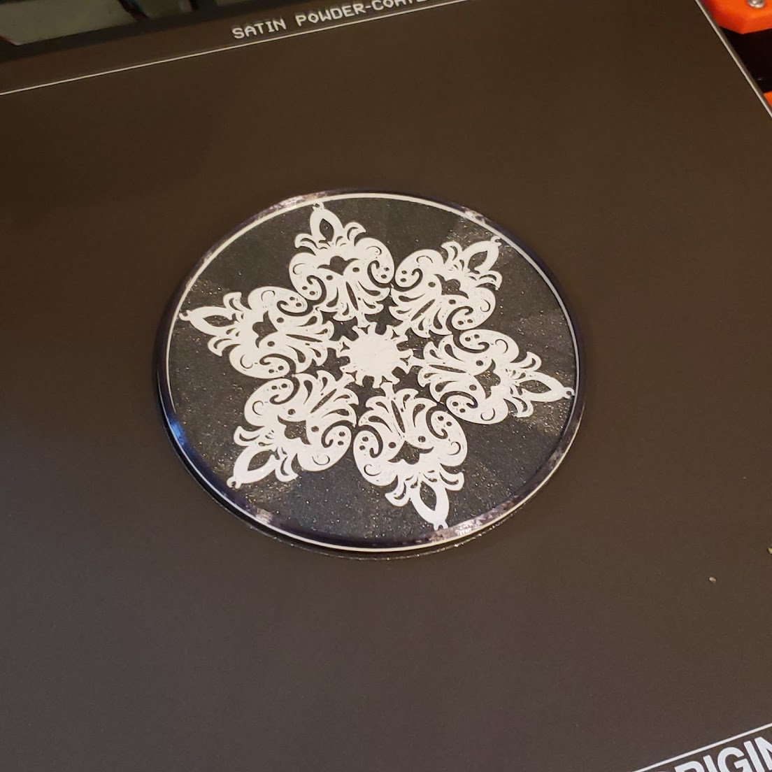 Miniatura 2 do modelo 3D Snowflake Coasters