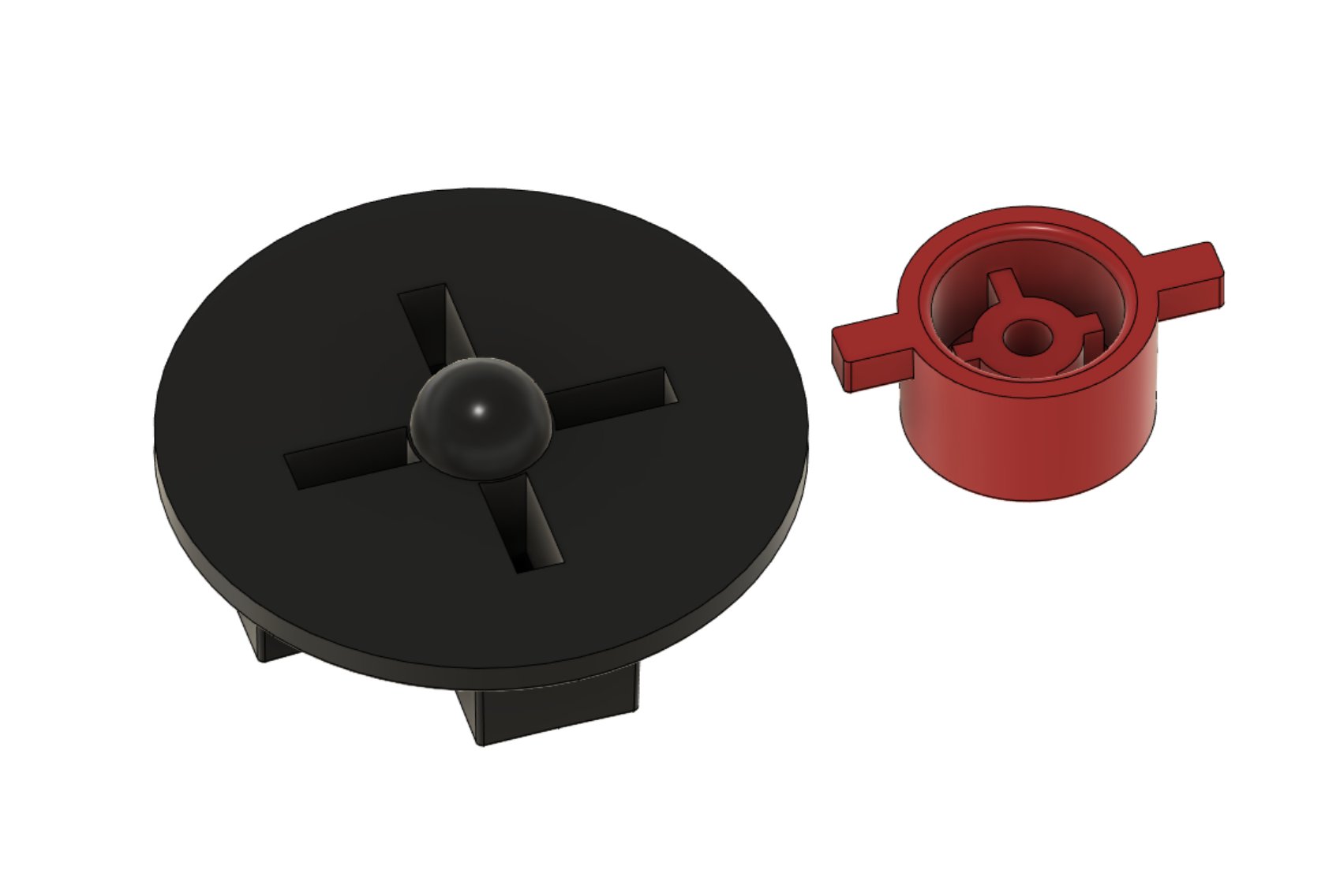 Miniatura 3 do modelo 3D NES Controller Buttons (A/B + D-Pad)