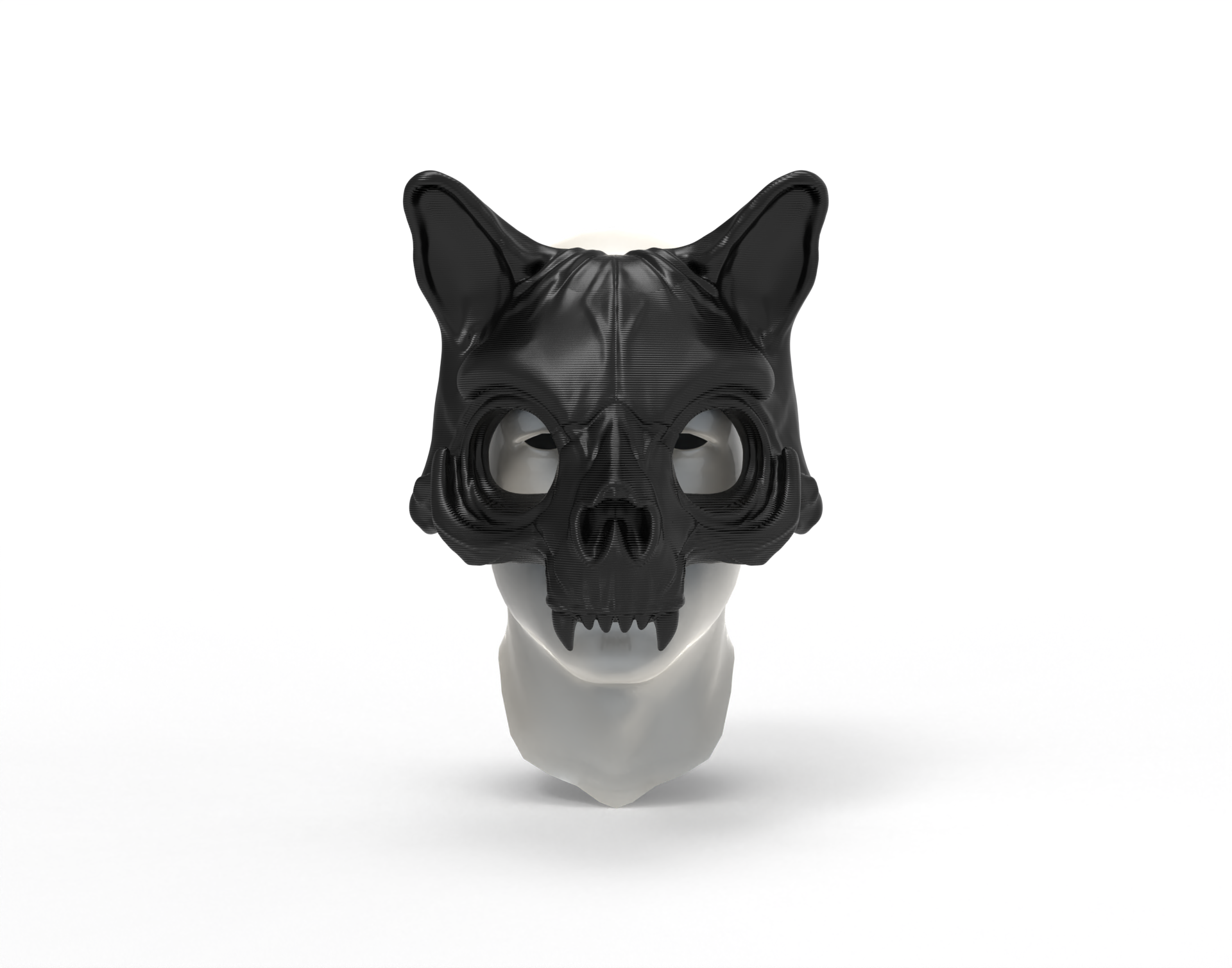 3D Printable Cat skull Mask for Cosplay & Halloween