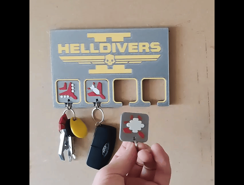 Helldivers Key chain and Wall Hanger