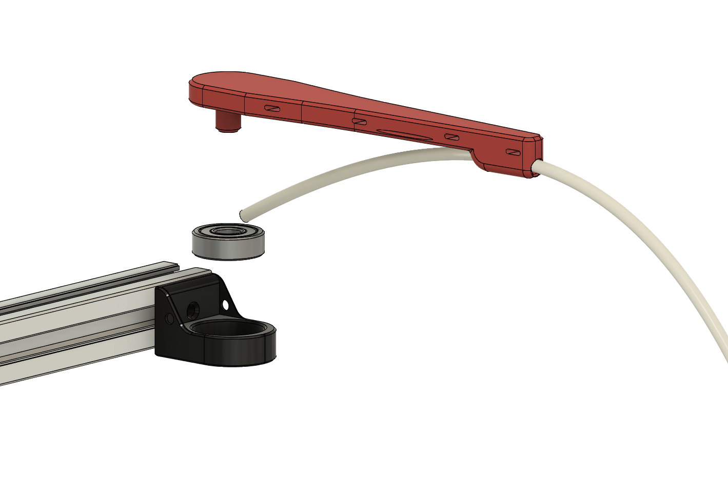 Voron PTFE bowden tube support (608 bearing)
