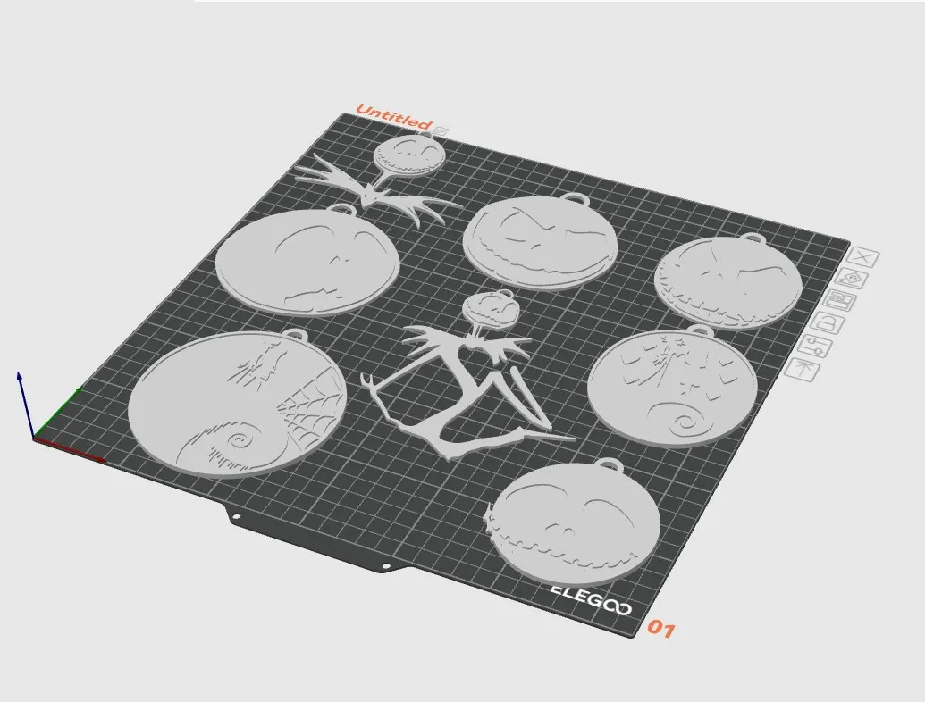 The Nightmare Before Christmas Ornament by TriDi Designs | Download free  STL model | Printables.com, image size:1035x786