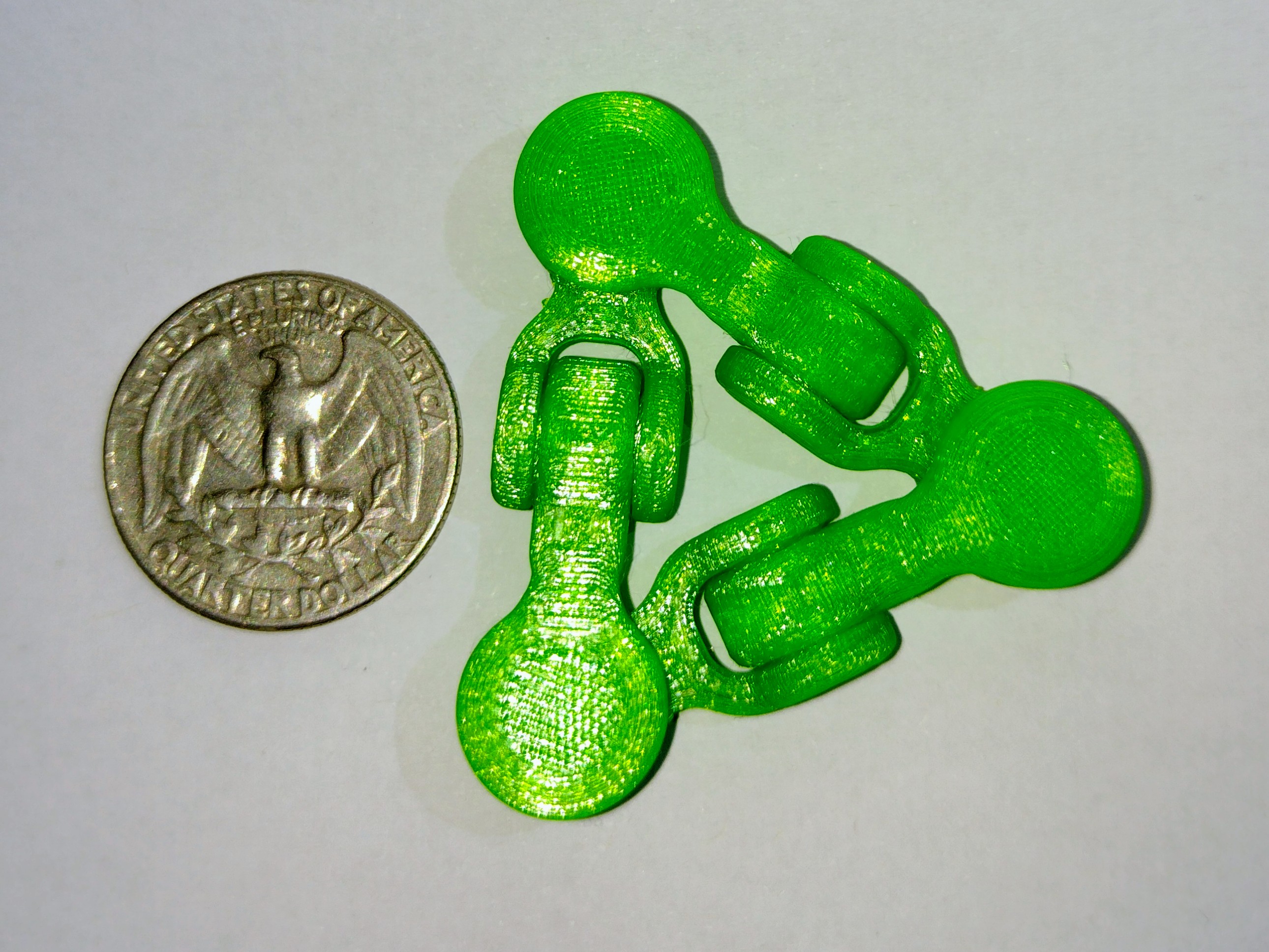Smaller print-in-place kaleidocycle