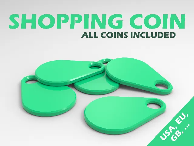 SHOPPING CART COIN - All Currency Units Included