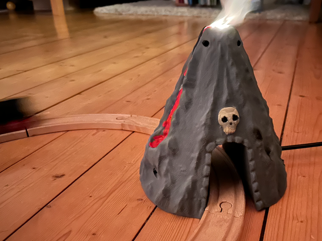 Volcano for wooden train tracks (Brio, Ikea)