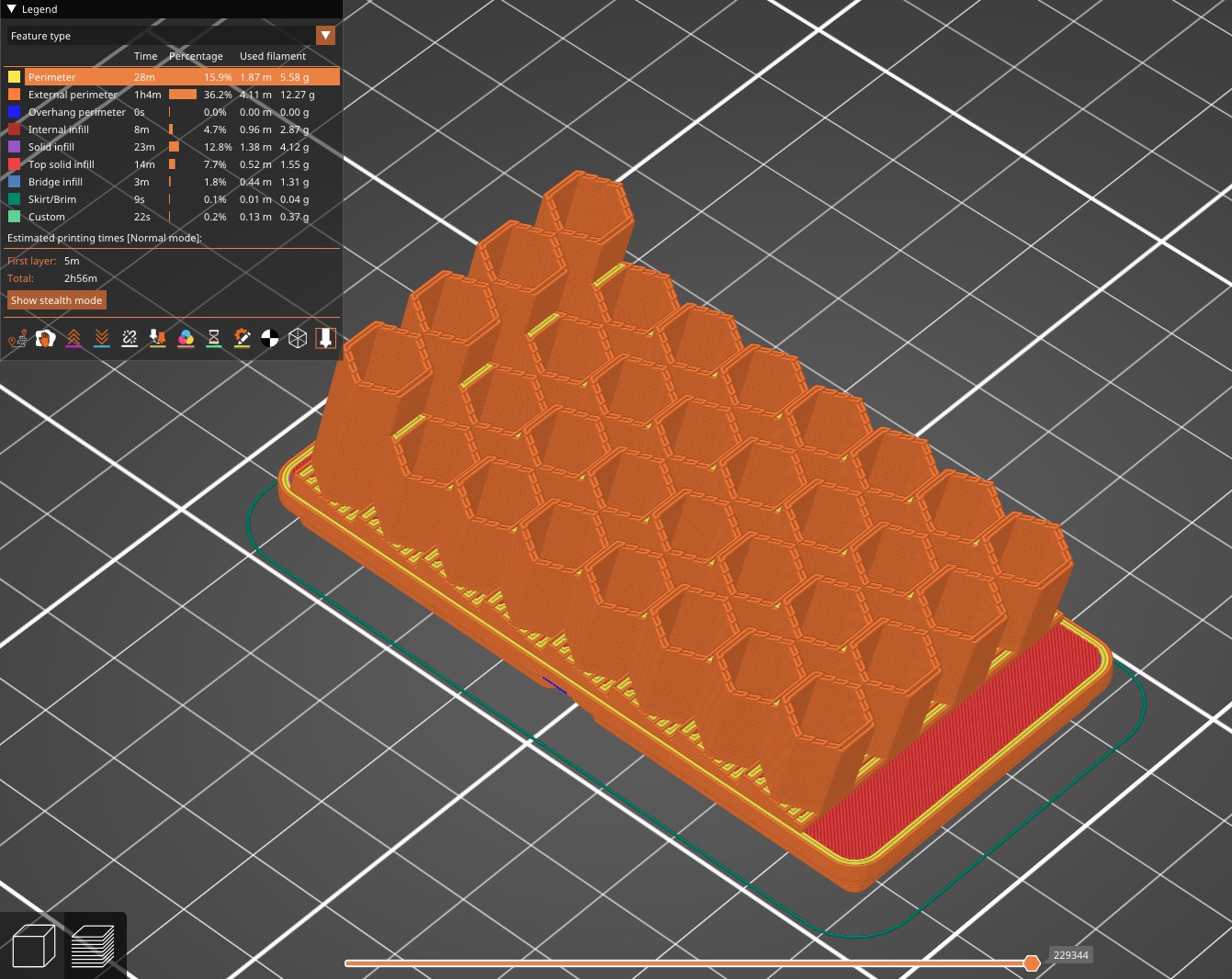 Miniatura 3 do modelo 3D hex bit holder 1x2 bin gridfinity