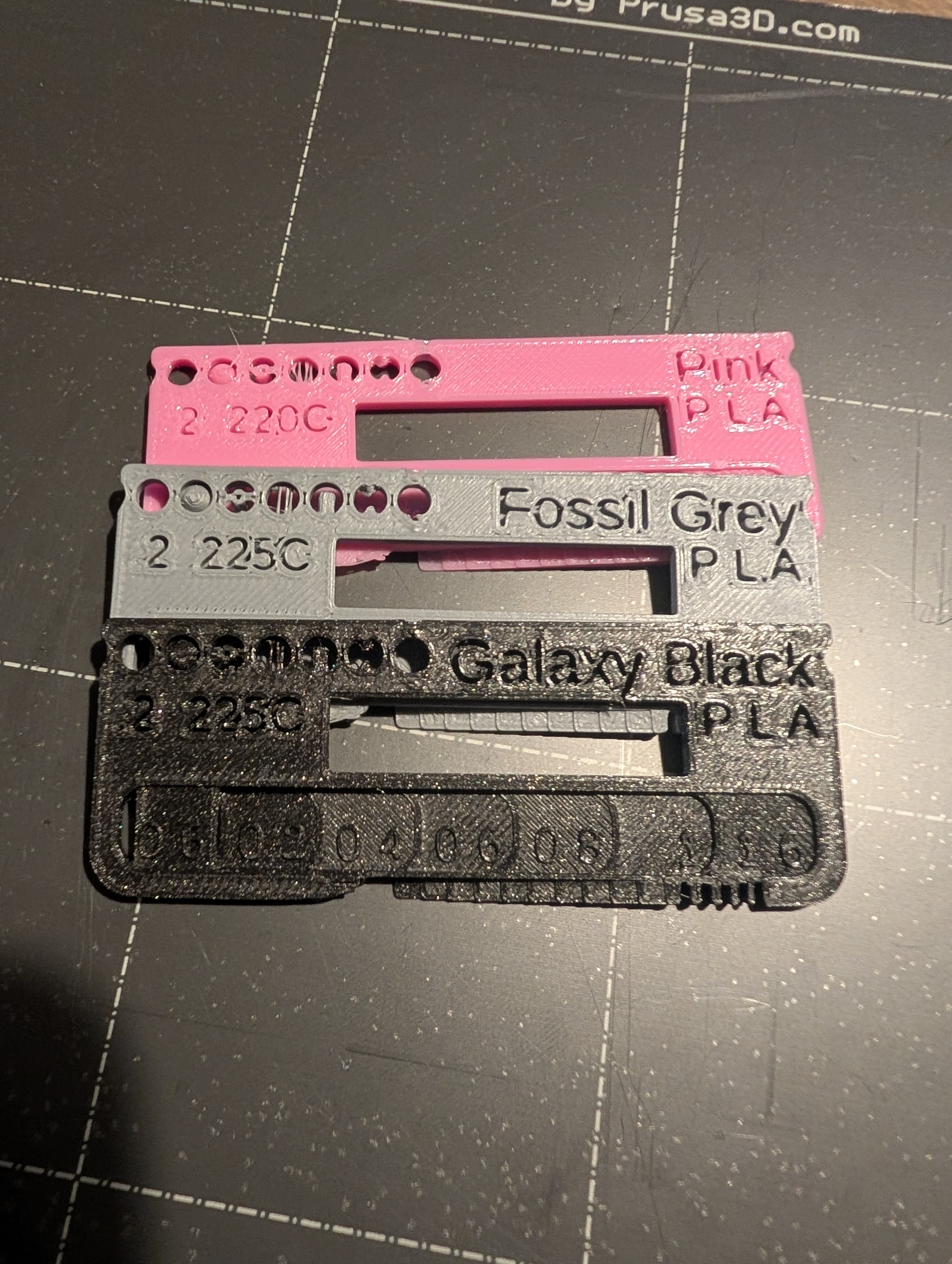 Filament swatch with colour match cutout