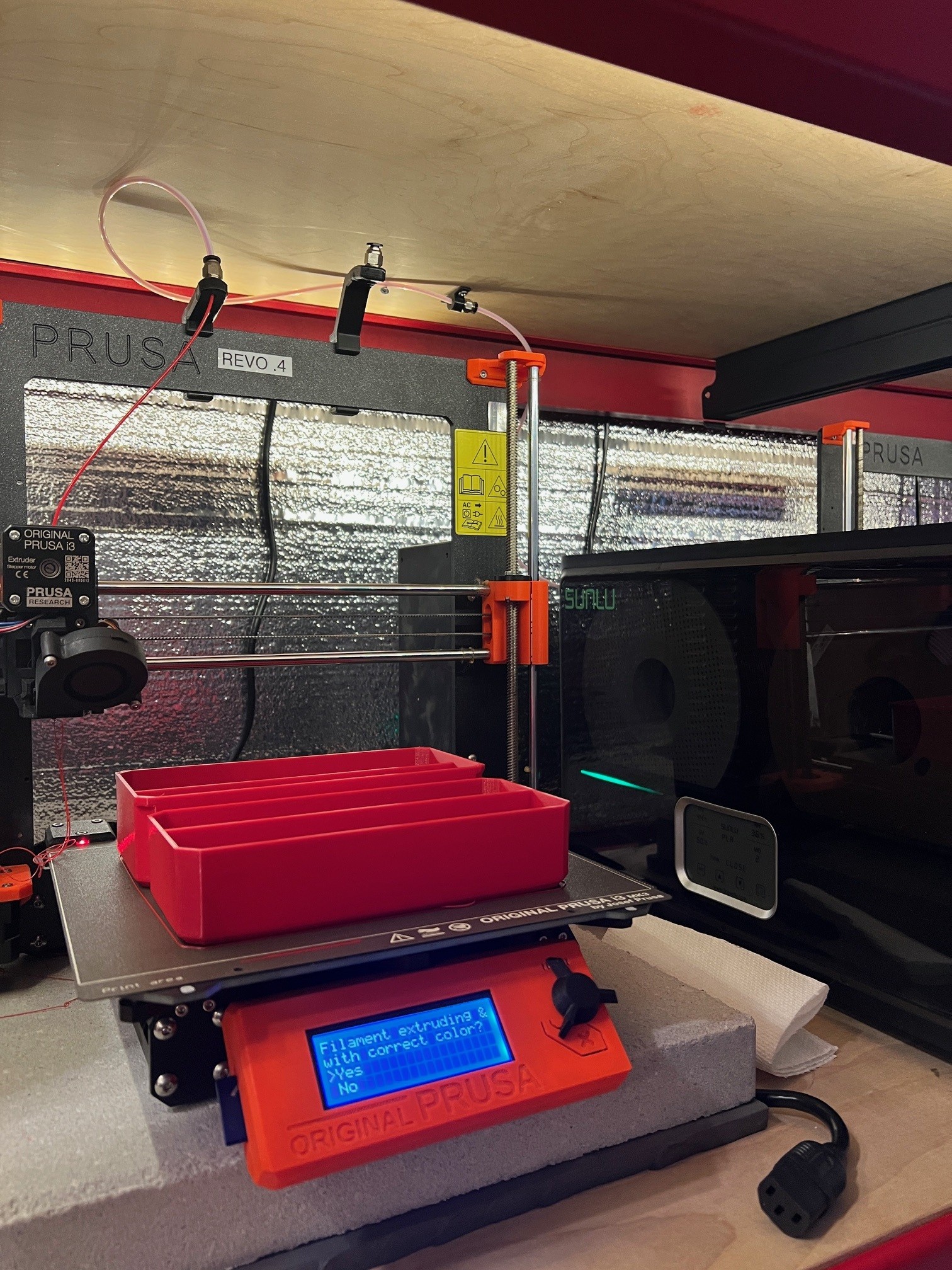 Prusa i3 Mk3 Filament Guide with Threads for PTFE Fitting, with stop - Low Profile — miniatura 3