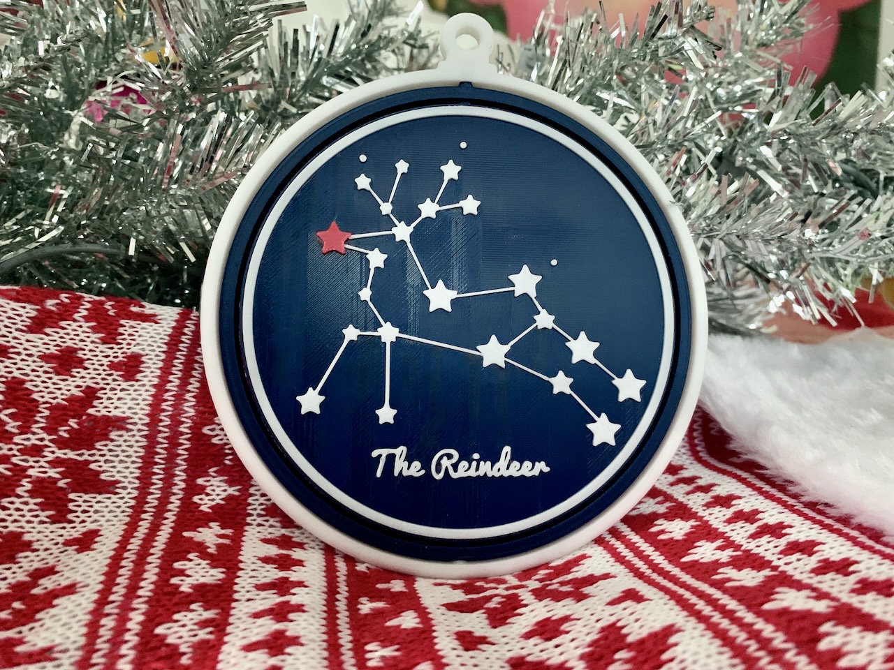 The Reindeer Constellation Christmas Ornament