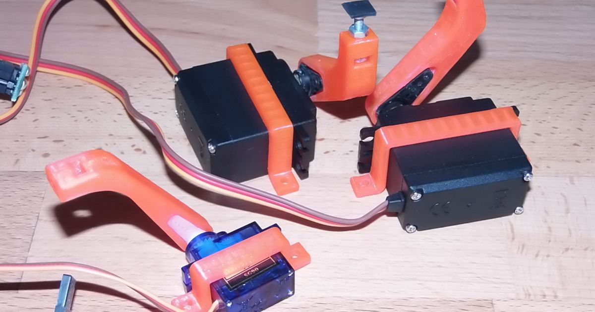 Universal "Button pusher" SG90, MG996R by Jori Download free STL